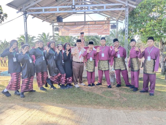 Gudep MTsN 5 Merangin Ikuti Jambore Kwarran Pamenang Barat 2025