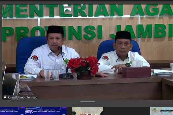 Perwakilan MTsN 5 Merangin Hadiri Undangan Zoom Bimtek Pengelolaan Website Madrasah oleh Kanwil Kemenag Jambi