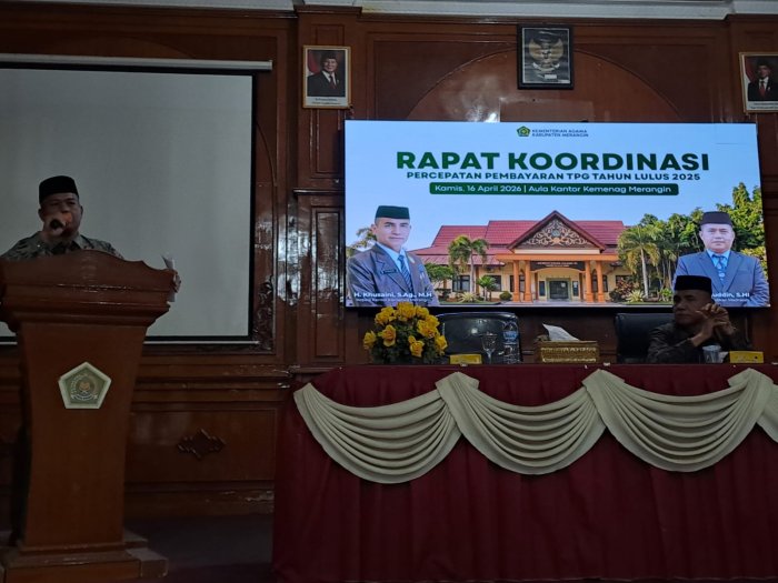 PLt. Kepala dan Perwakilan Dewan Guru MTsN 5 Merangin Hadiri Rapat Koordinasi Percepatan Pembayaran TPG Tahun Lulus 2025