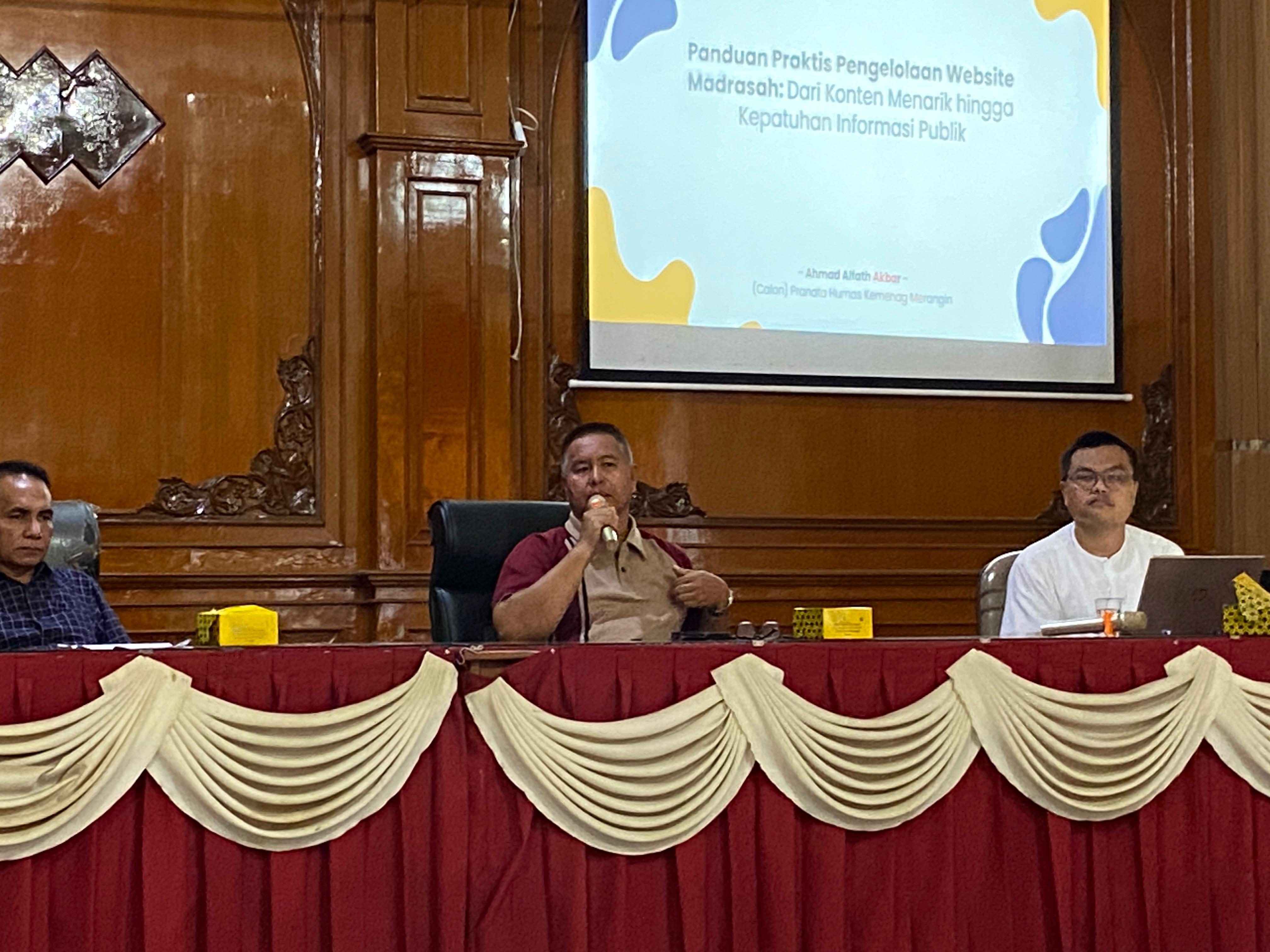 Optimalkan Website, MTsN 5 Merangin ikuti Pembinaan Pengelolaan Website Madrasah di Kankemenag Merangin