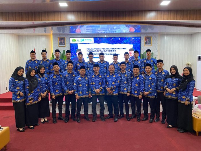 Dua Orang Guru MTsN 5 Merangin Dilantik Bersama 16 Ribu CPNS Kementerian Agama Republik Indonesia Formasi 2024