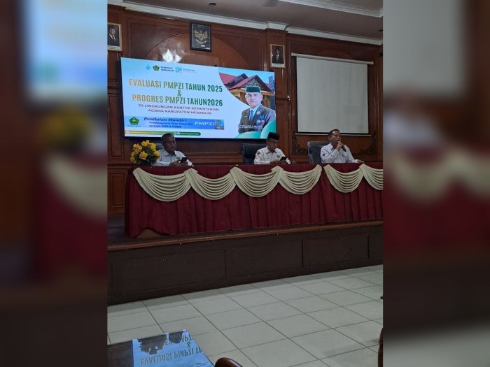 PLt. Kepala MTsN 5 Merangin Hadiri Rakor Evaluasi PMPZI Tahun 2026 di Kankemenag Merangin